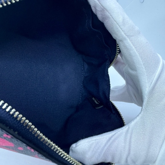 Coach Sienna Rose Print Midnight Pink Ruby Cosmetic Bag - Picture 13 of 15